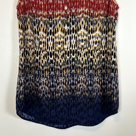 Cabi Ombre Peter Pan Collar Love Top Wm Small Buttondown Artsy Multicolor Twee - Picture 3 of 10